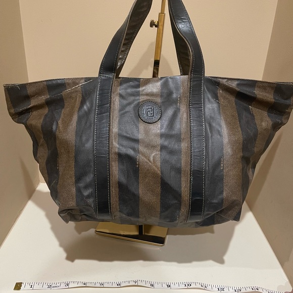 Vintage Fendi Pequin Striped Large Handbag - Picture 13 of 13